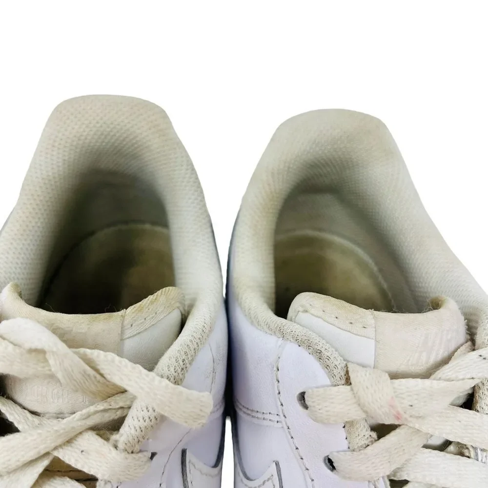 NIKE White Air Force One 1 Women's Sneakers Shoes Leather Low Top 9‎ 315115-112